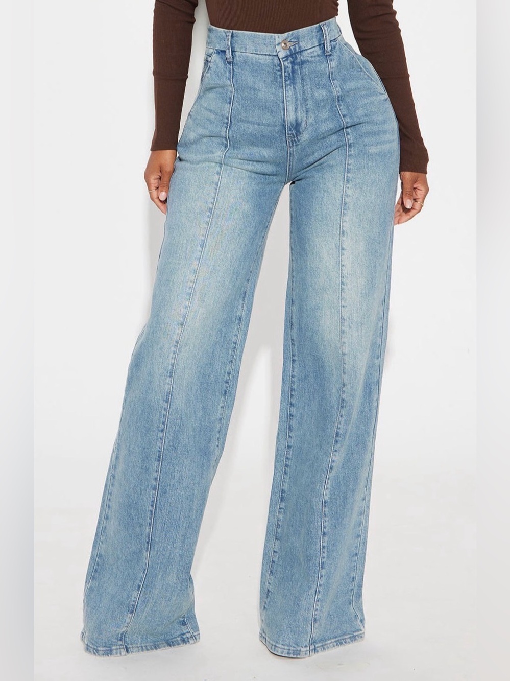 NWOT Fashion Nova High Waist Wide Leg Jeans Sz 7